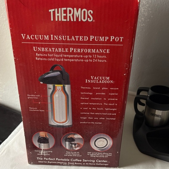 Vintage Thermos Black and Silver Beverage Center No Longer Sold in Stores BNWOT - Picture 11 of 11